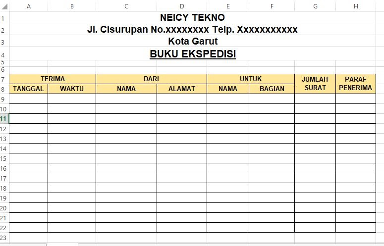 Contoh Buku Ekspedisi Surat Masuk Dan Keluar Nusagates
