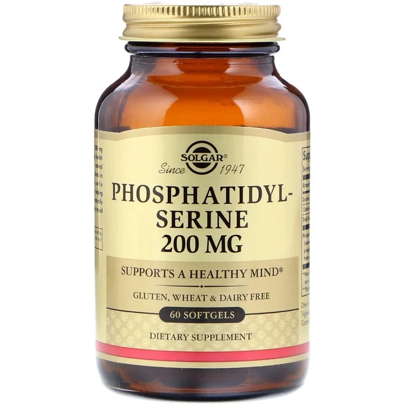 Solgar, Фосфатидилсерин, 200 мг, 60 мягких желатиновых капсул