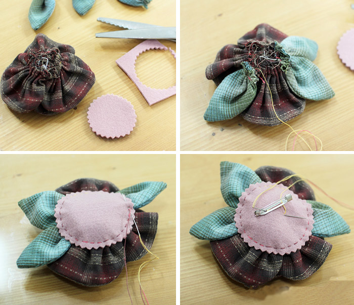 Simple handbag: flower appliqué tutorial. DIY tutorial in pictures. 