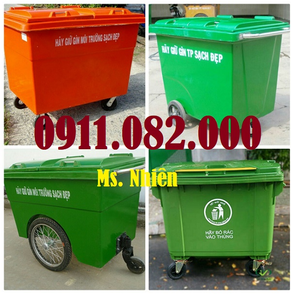 Giá thùng rác 120 lít- Thùng rác 240 lít 660 lít giá rẻ tại hậu giang- lh 0911.082.000
