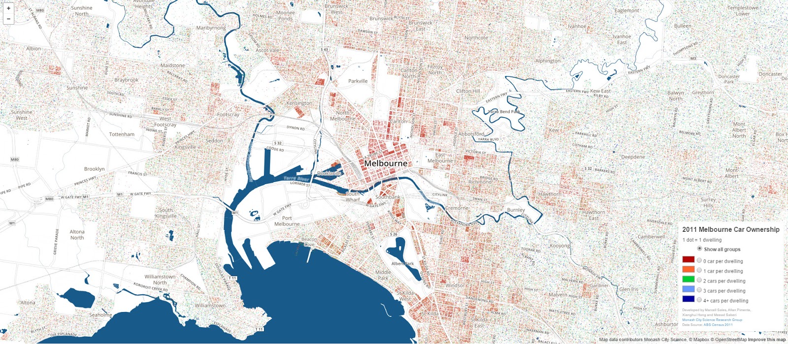 Melbourne car ownership
