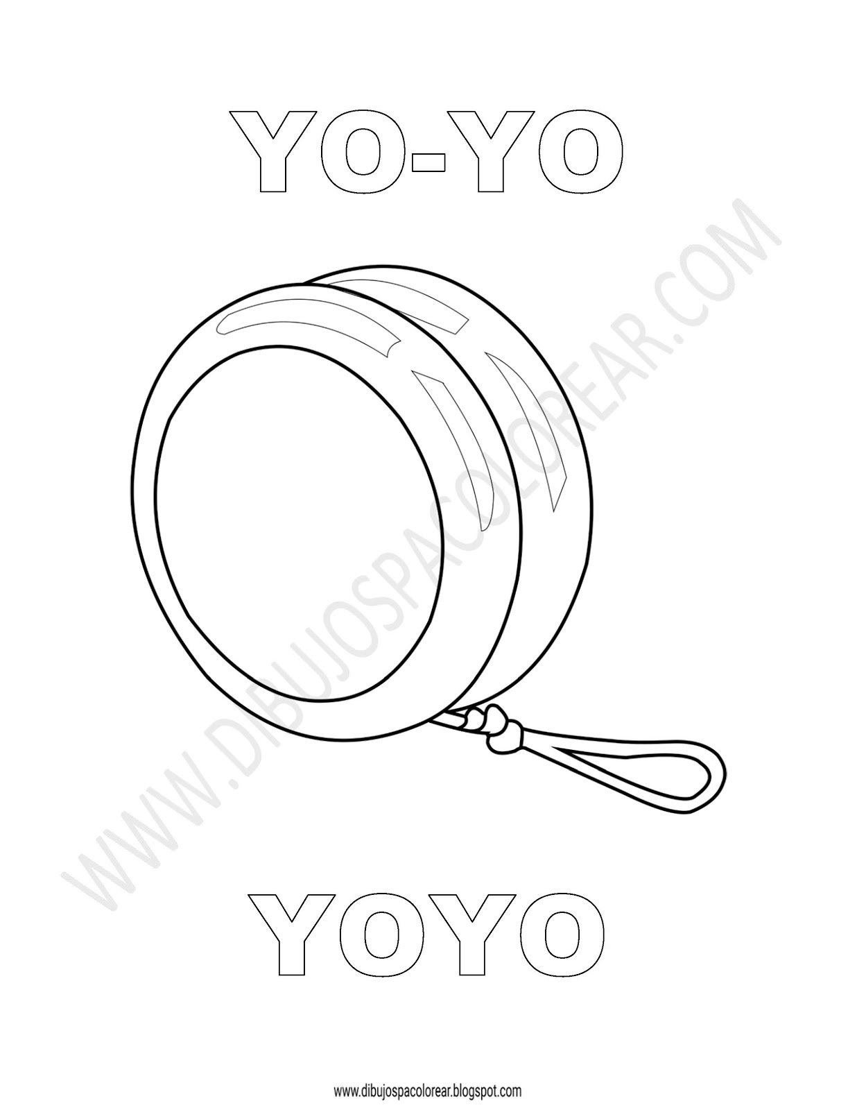 Dibujos Inglés Español con Y Yoyo YoYo