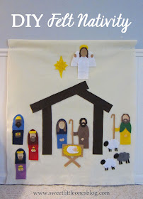 DIY Felt Nativity Scene for Kids - http://www.sweetlittleonesblog.com