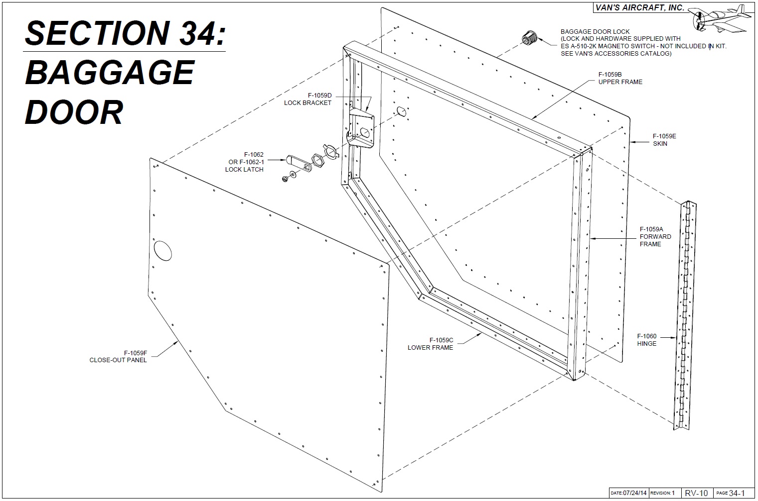 Operation "RV10" Baggage Door