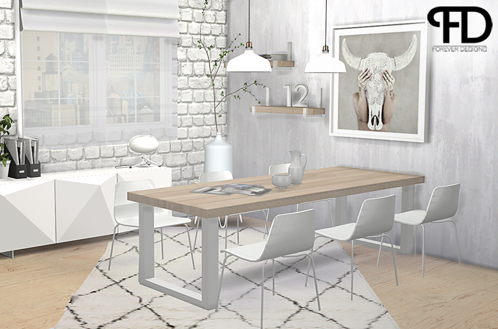 Big Dining Room Table Cc The Sims 4