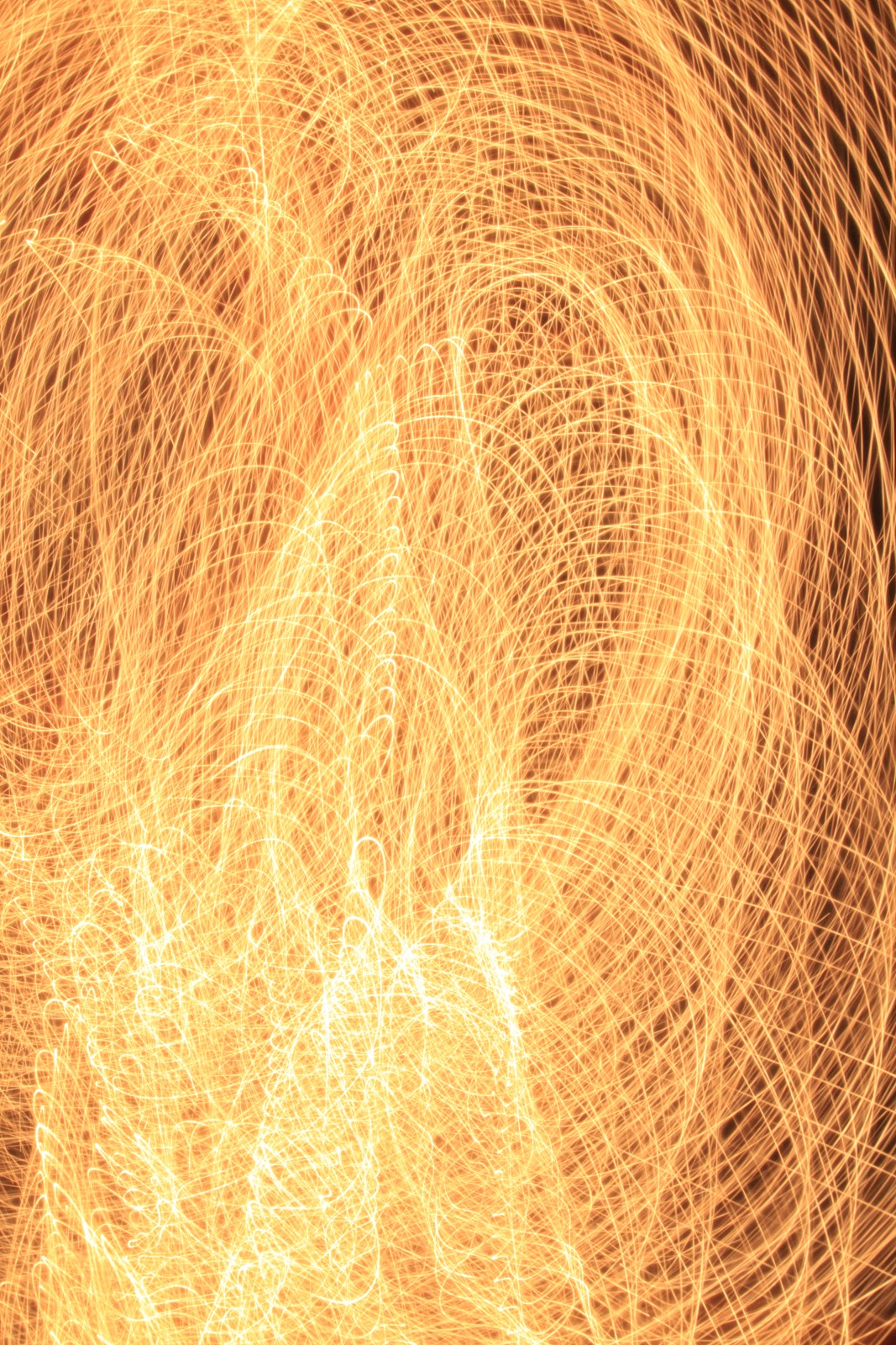 curving back weaving strands of light