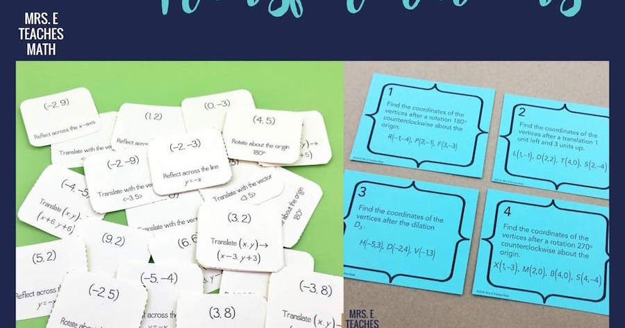15 Ideas for Teaching Geometric Transformations | Mrs. E Teaches Math
