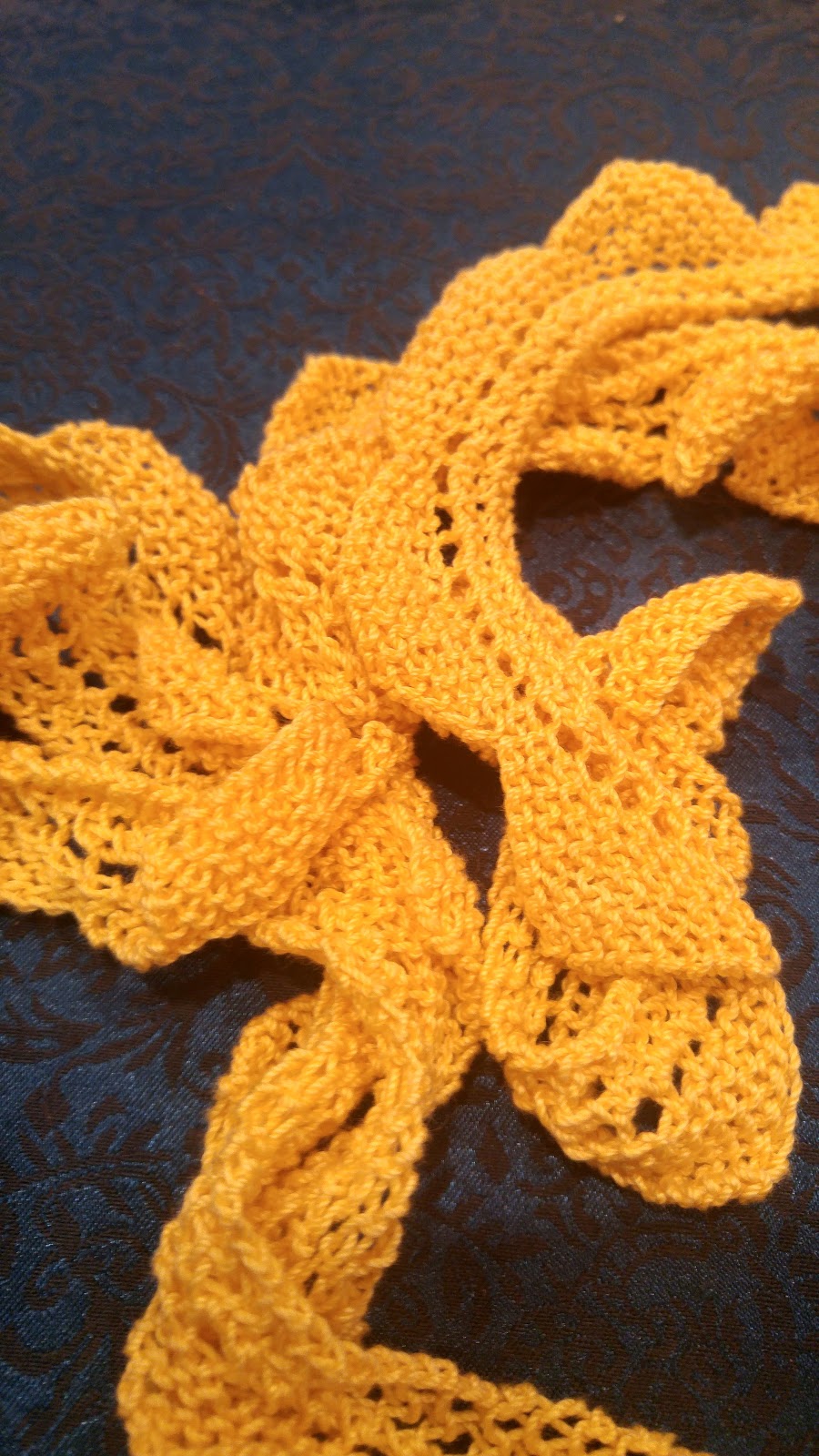 yellow knitted edging