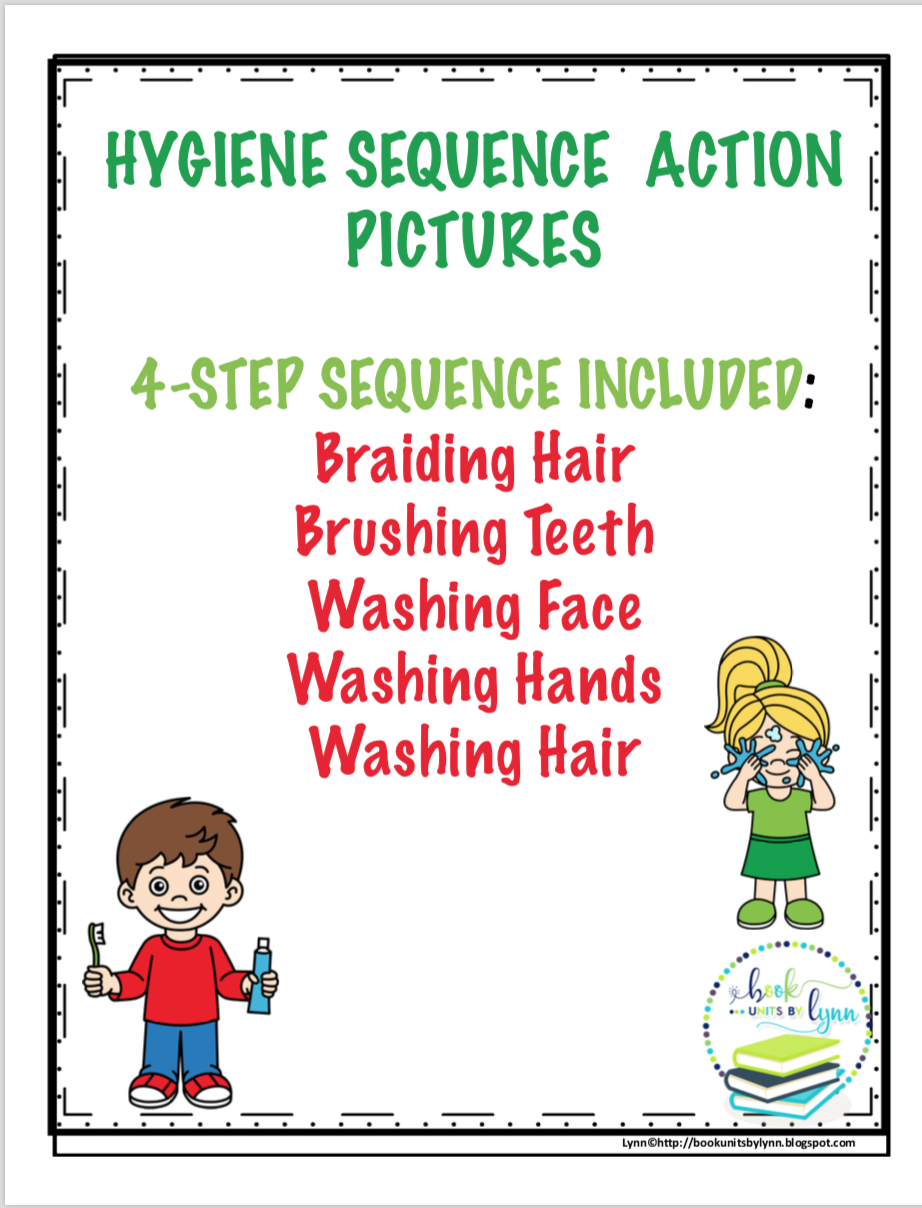 HYGIENE SEQUENCE PICTURE SETS Book Units by Lynn