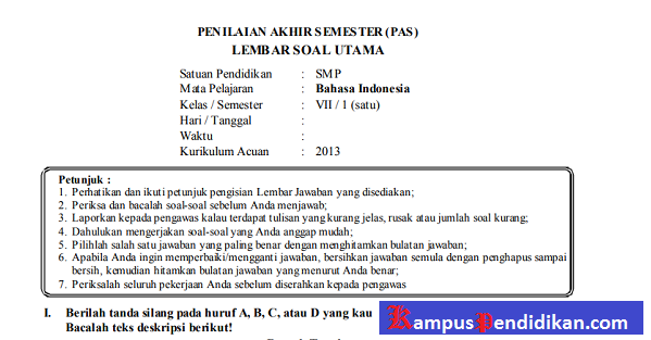 Kunci Jawaban Bahasa Lampung Kelas 7 Semester 1 File Guru Sd Smp Sma