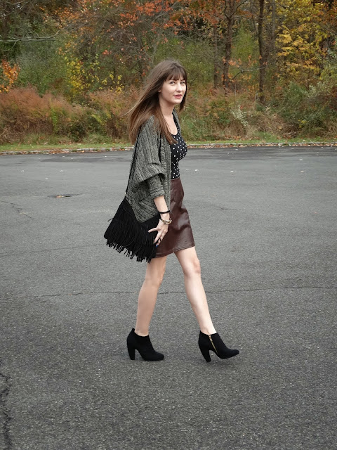 what to wear with a leather skirt | www.houseofjeffers.com