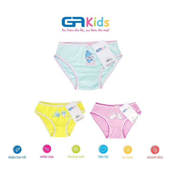 COMBO 3 QUẦN LÓT BÉ GÁI COTTON BRIEF