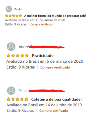 Opinião dos compradores da cafeteira italiana moka Bialetti na amazon do Brasil