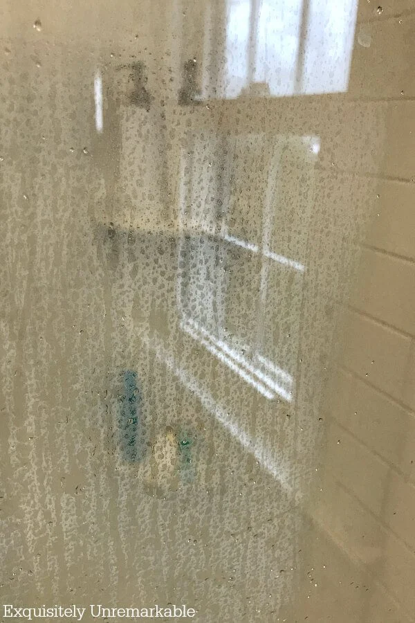 Soap Streaked Shower Doors