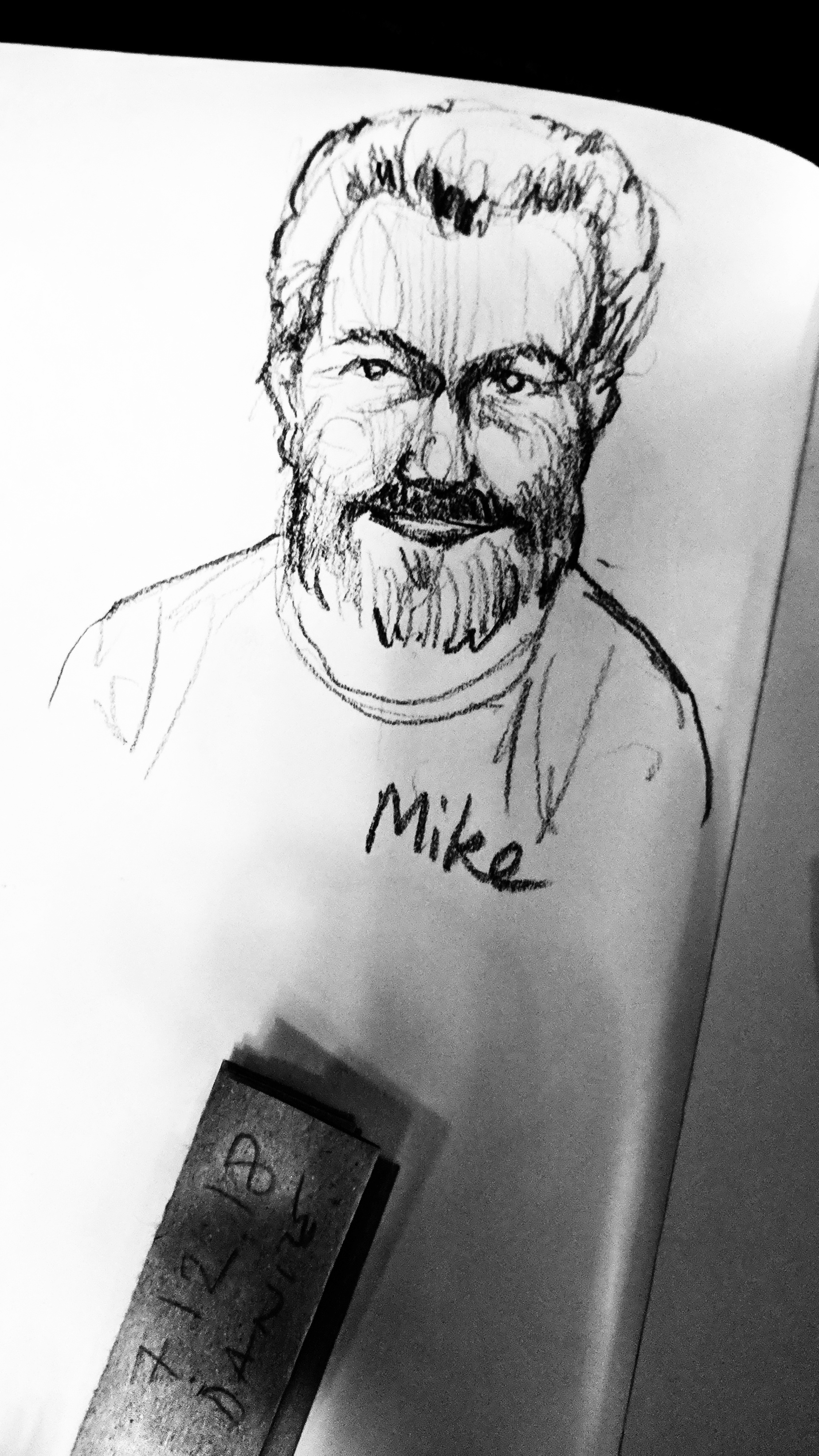 Pencil sketch of Mike