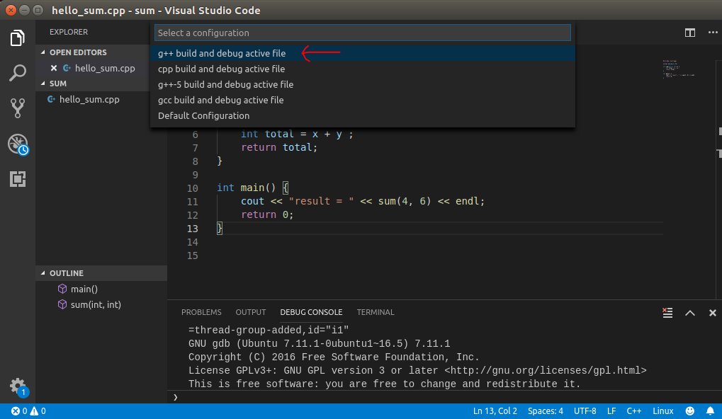 func Main ( ) { }: How to Debug C/C++ in Visual Studio Code (Guide)