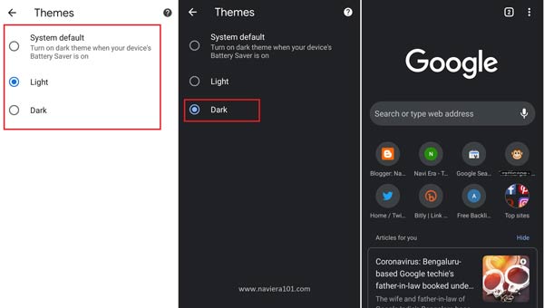 google chrome dark mode android google chrome dark mode android