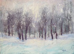 snow painting falling simple landscape paintings pastel karen margulis pastels technique way demo winter easy snowy grandmother forest woods 9x12