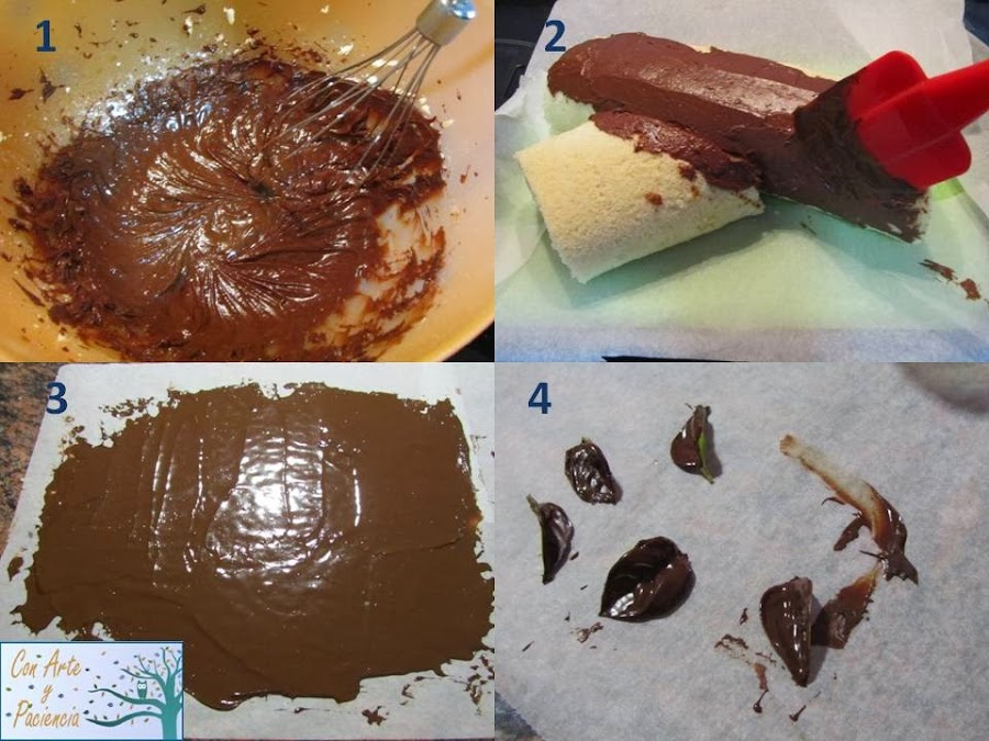 Tronco de Navidad con arte y paciencia