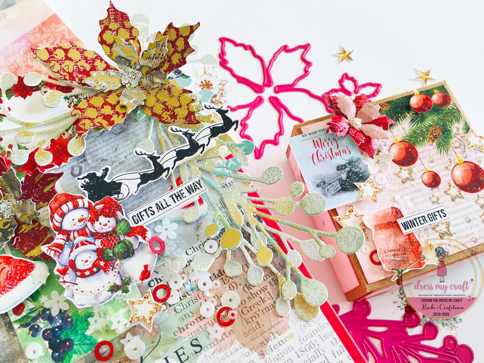 Dress My Craft Video Tutorial Christmas Gift Box Feat. 'CHRISTMAS