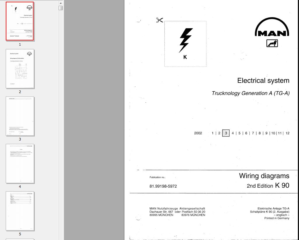 ELECTRICAL WIRING DIAGRAMS FOR MAN TGA - Automotive Library