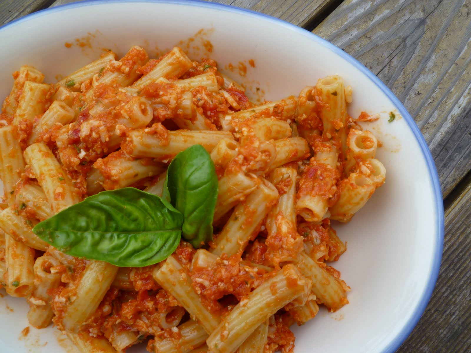 Rigatoni with SunDried Tomato Sauce