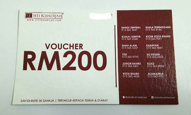 Menang Voucher RM200 Telekung Siti Khadijah buat kali kedua! butik siti khadijah