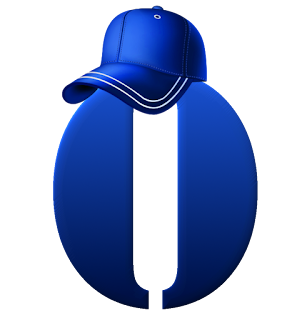 Alfabeto Azul con Gorra de Beisbol. 