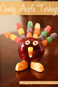 I Love You More Than Carrots: Candy Apple Turkeys :: Hey, That's Pin ...