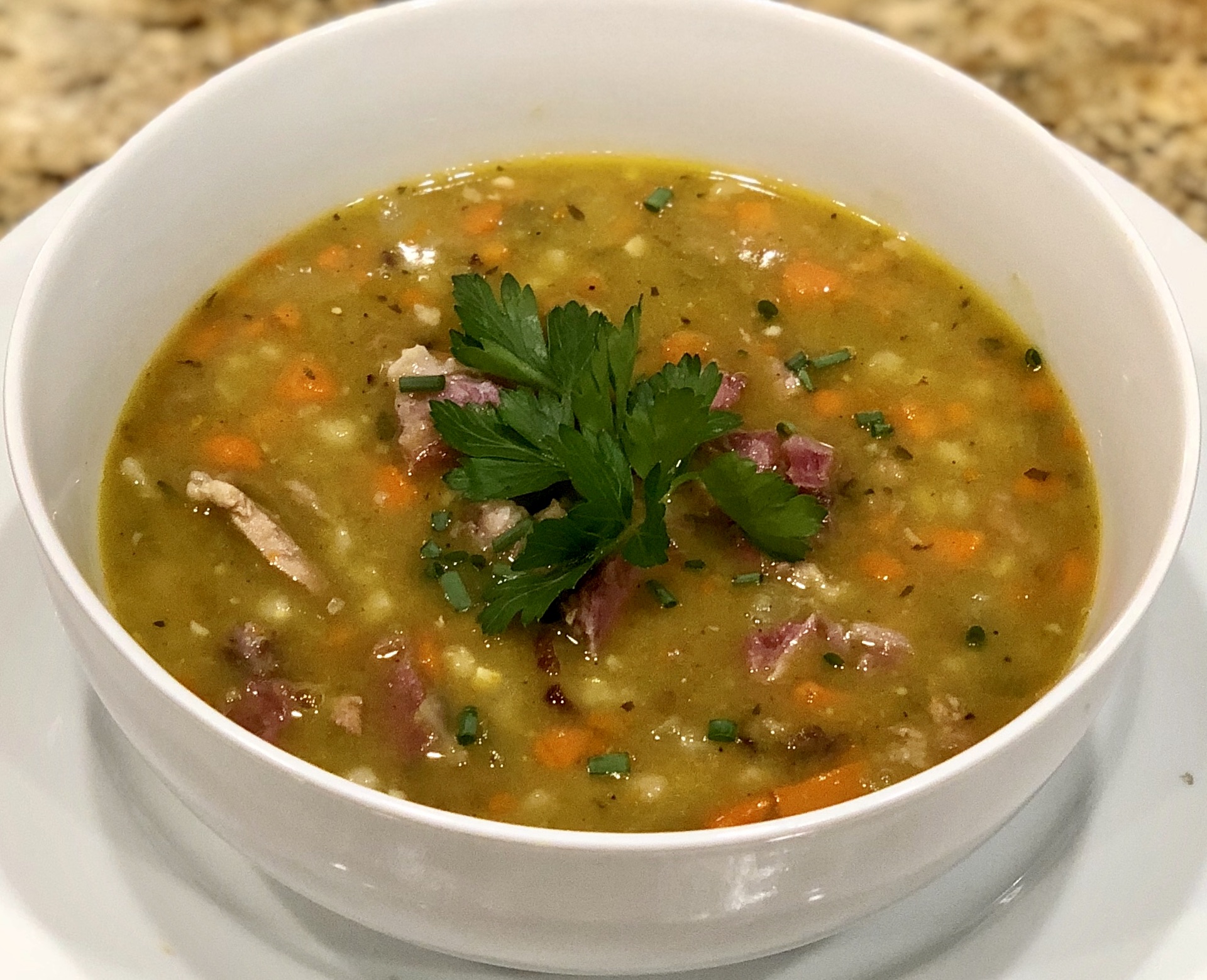 GREAT EATS HAWAII SPLIT PEA, BARLEY AND HAM SOUP