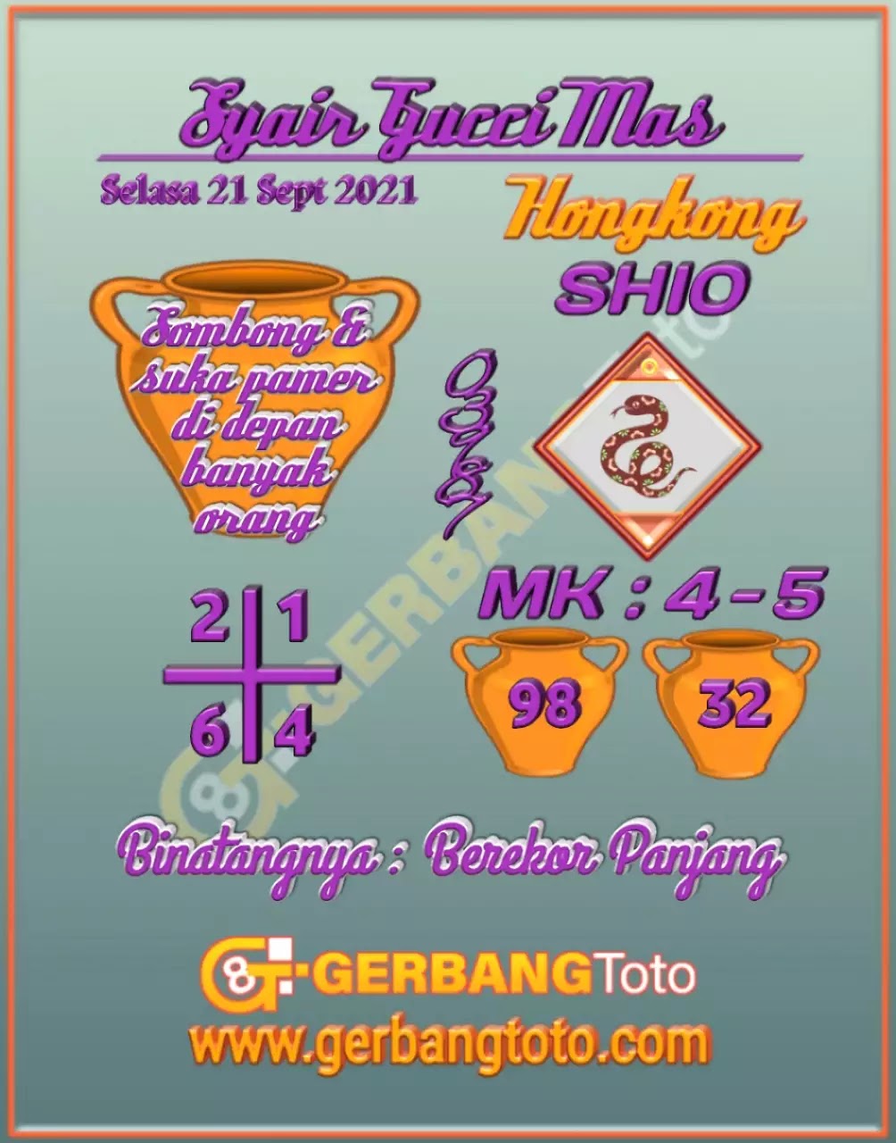 Prediksi Syair Hk 21 September 2021 - Pangkalantoto