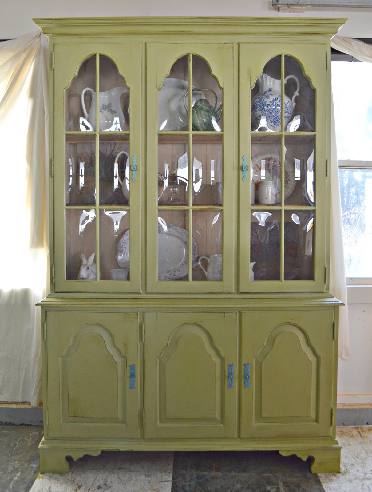 Heir and Space A Vintage Hutch in Spring Green