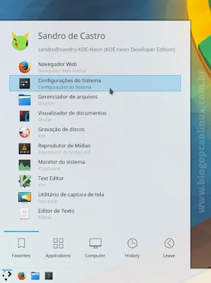 Procure pelas "Configurações do Sistema" no lançador de aplicativos do KDE.