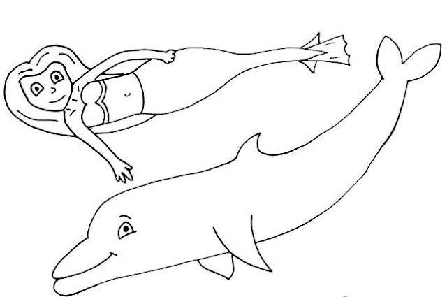 50+ Ausmalbilder Delphin Meerjungfrau Farbung