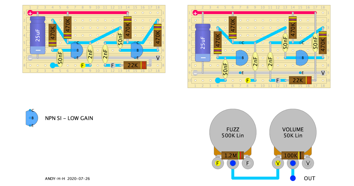 Guitar Effects Vero Point to Point Tag Board Layouts MOSRITE