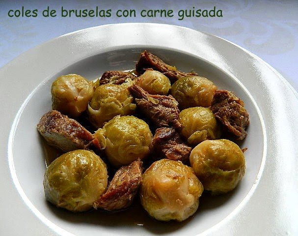 las recetas de mi abuela: COLES DE BRUSELAS CON CARNE GUISADA
