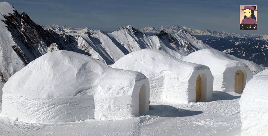 يقطن الاسكيمو في البيت الثلجي في فصل