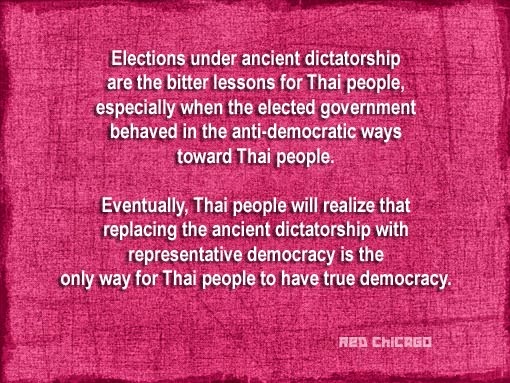 Election under ancient dictatorship are the bitter lessons for Thai people...