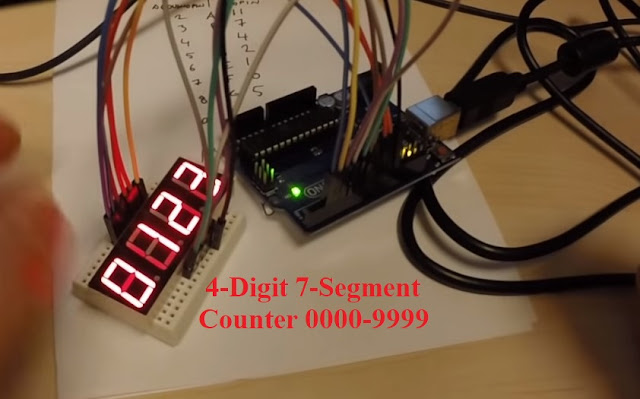 4 Digits 7 Segments Counter 0000-9999 with Arduino UNO, Short Pro ...