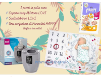 LOVI Italia : vinci gratis Scaldabiberon, coperta Baby Milstone e Pannolini Happy