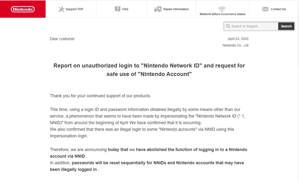 Nintendo confirms account hacks: 160,000 accounts have been misused Nintendo confirms account hacks: 160,000 accounts have been misused
