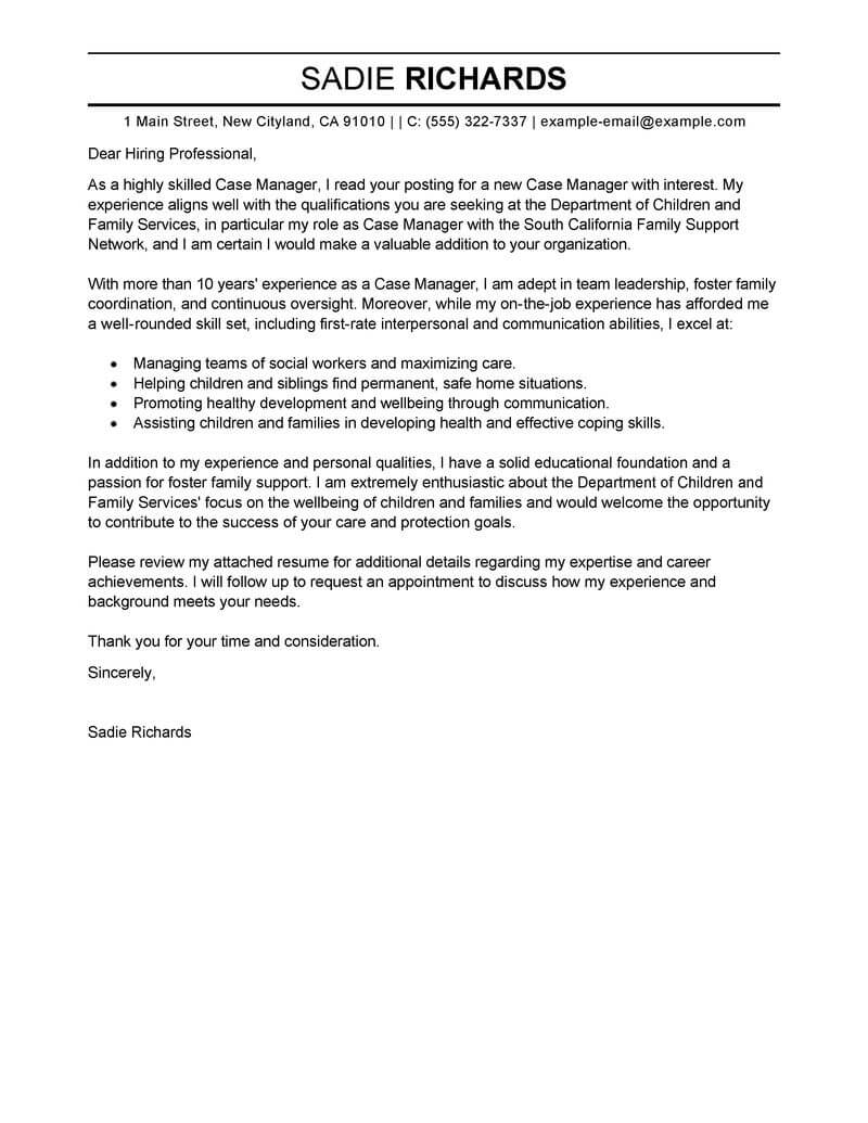 Workers Compensation Investigator Cover Letter - Cover Letter