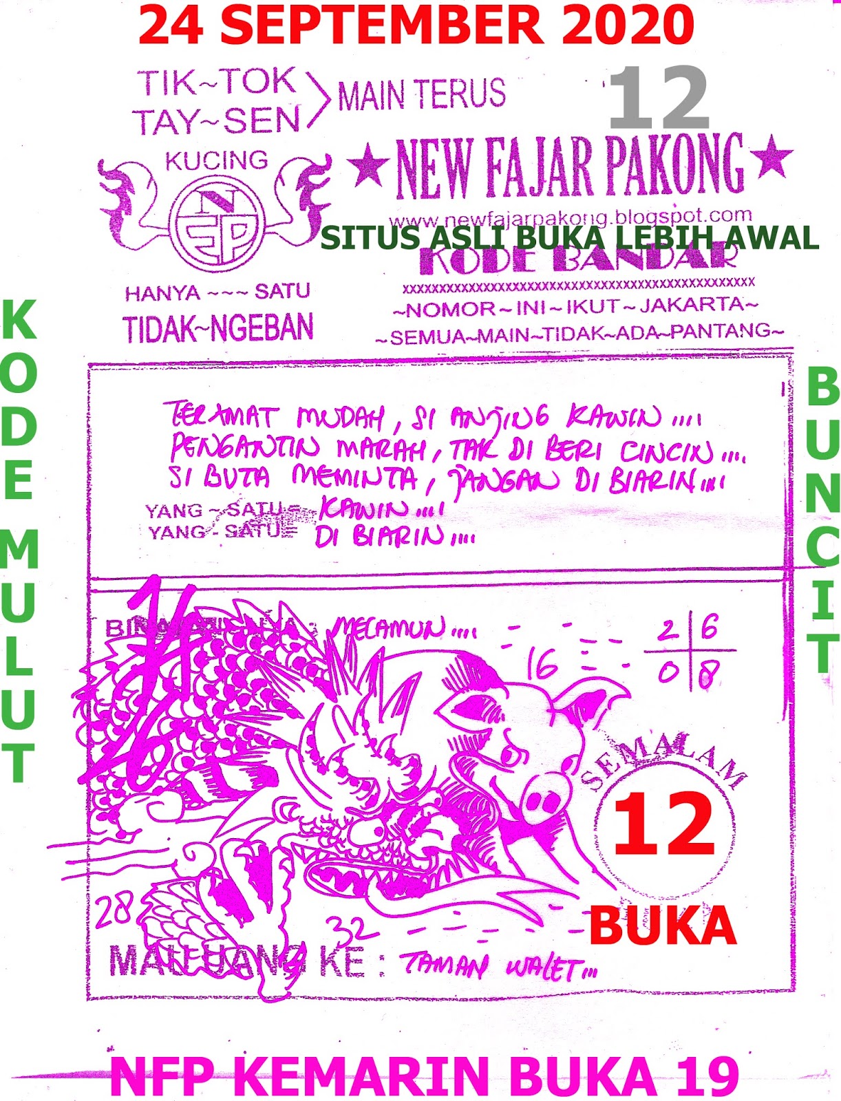 Kode Syair Hongkong Kamis 24 September 2020 Detikangka Bandar Togel Aman Terpercaya