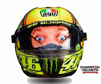 opskrift Astrolabe Meget sur Champion Helmets: Valentino Rossi "Second Eyes" helmet Malaysia winter test  2014
