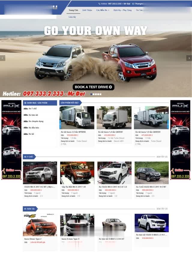 Chia Sẻ Source Code Website Về Ô Tô Đẹp Mắt & Tối Ưu SEO