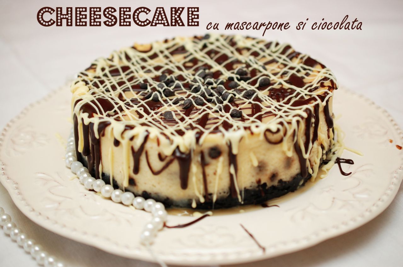 Cheesecake cu mascarpone si ciocolata