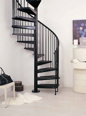 space saving spiral staircase design for small homes