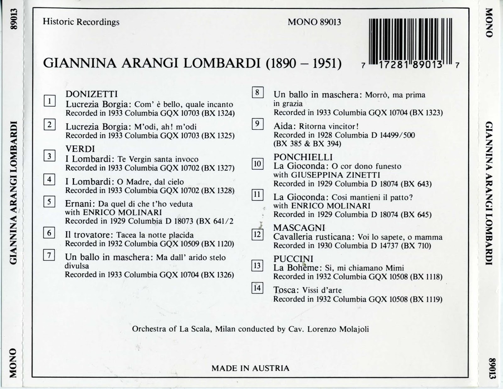 afina tus oidos Arangi Lombardi Giannina Soprano 1