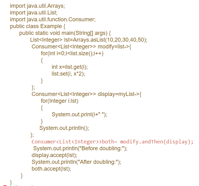 Consumer Functional Interface in Java