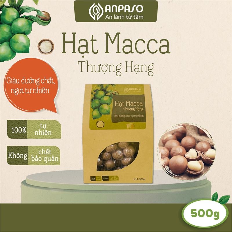 Anpaso Hạt macca Gia Lai thượng hạng 500g